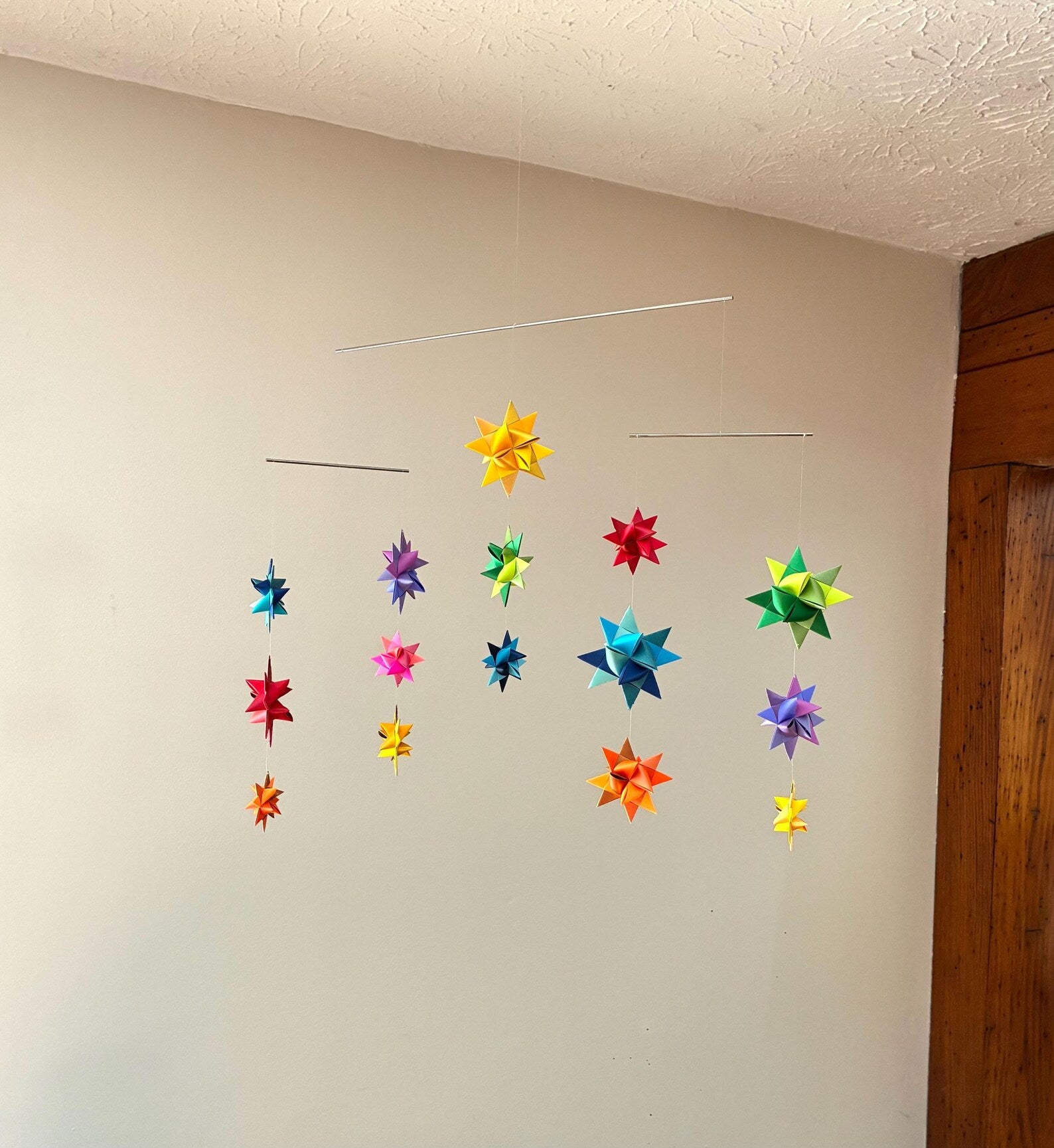 Origami Paper Stars Nursery Mobile ~Colorful Galaxy