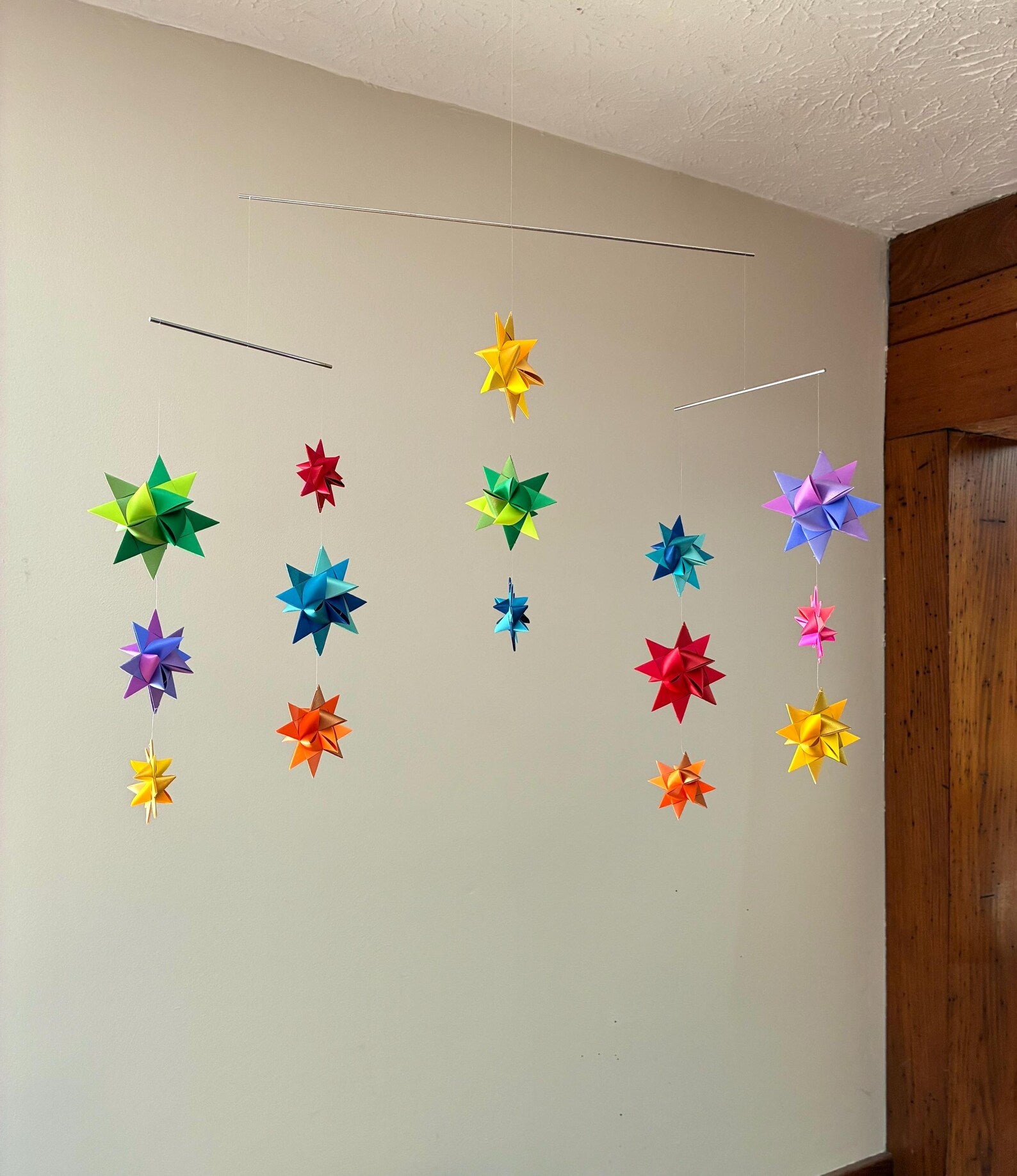 Origami Paper Stars Nursery Mobile ~Colorful Galaxy