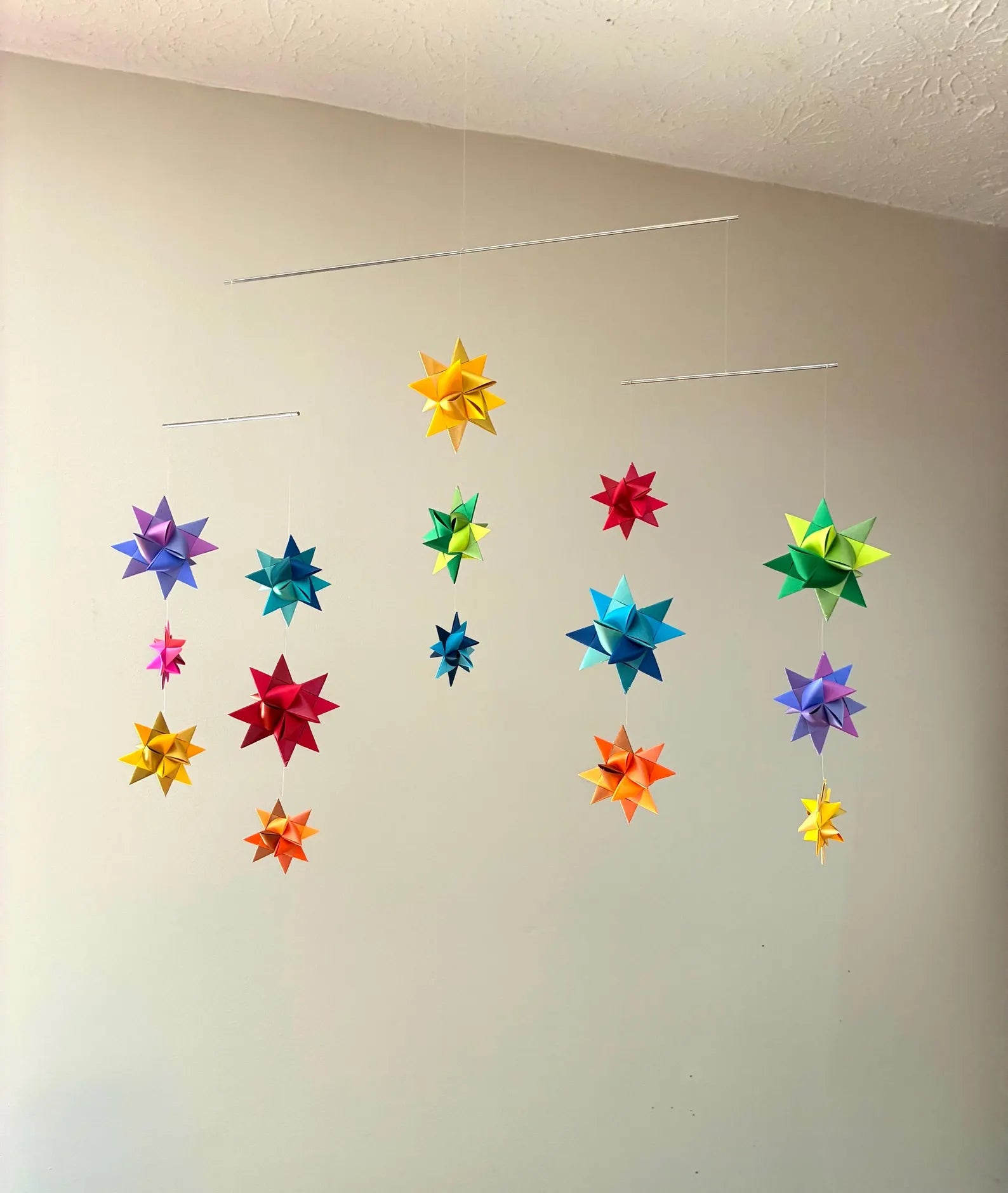 Origami Paper Stars Nursery Mobile ~Colorful Galaxy