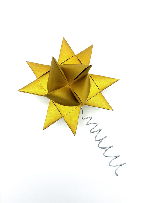 Fine Gold Tree Topper~ Froebel Paper Star