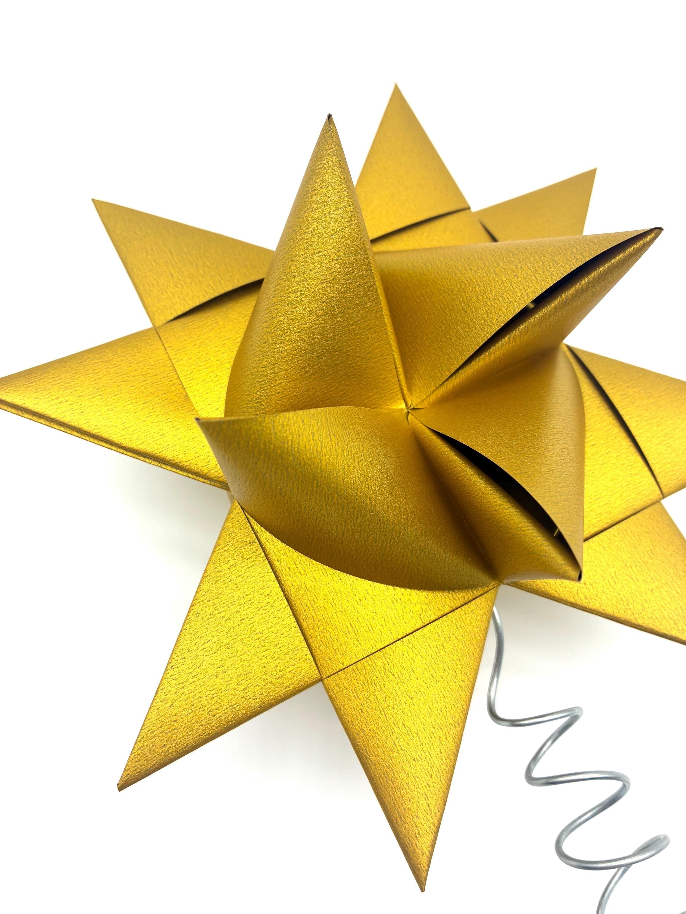 Fine Gold Tree Topper~ Froebel Paper Star