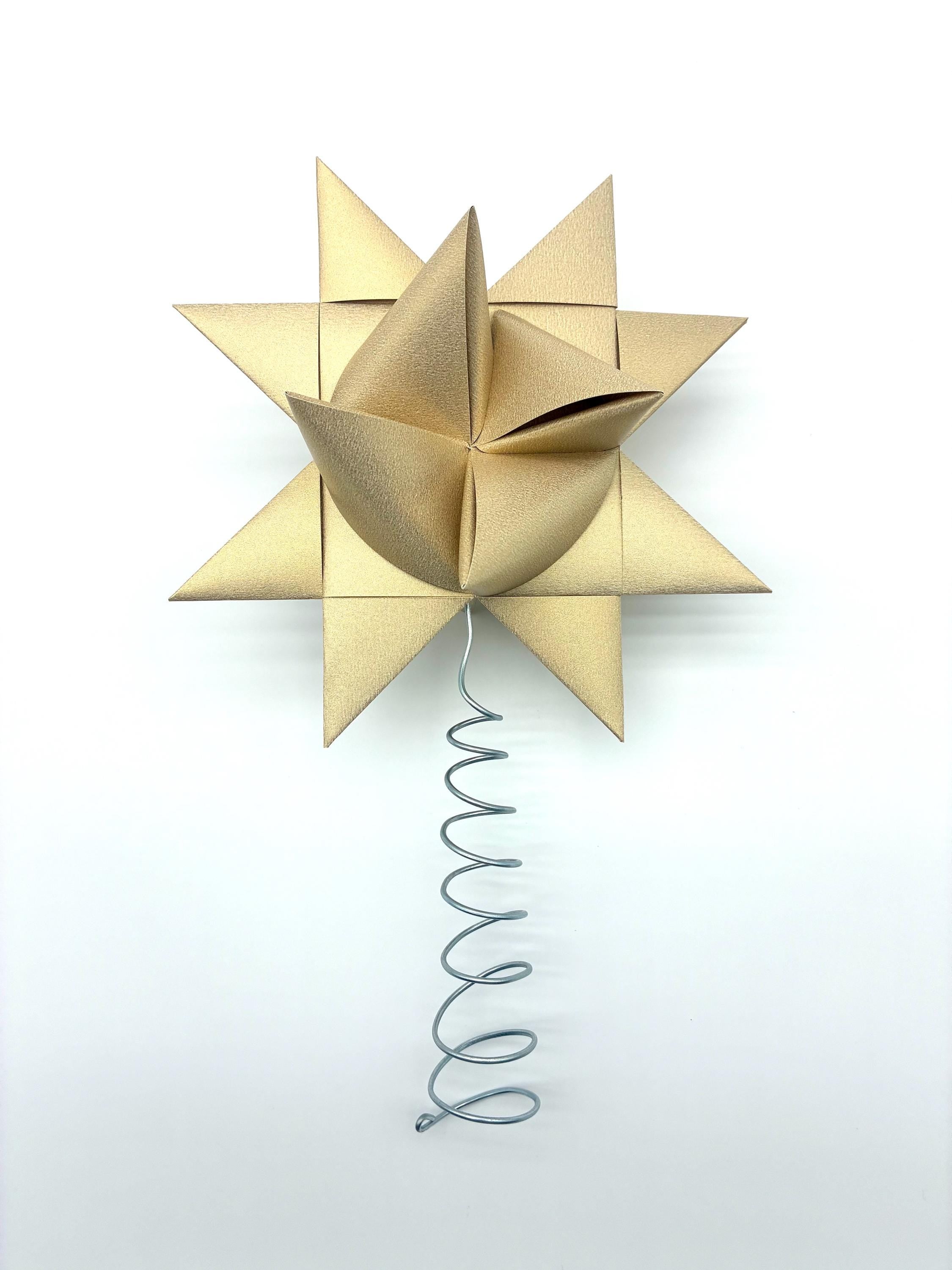 Light Gold Tree Topper~ Froebel Paper Star