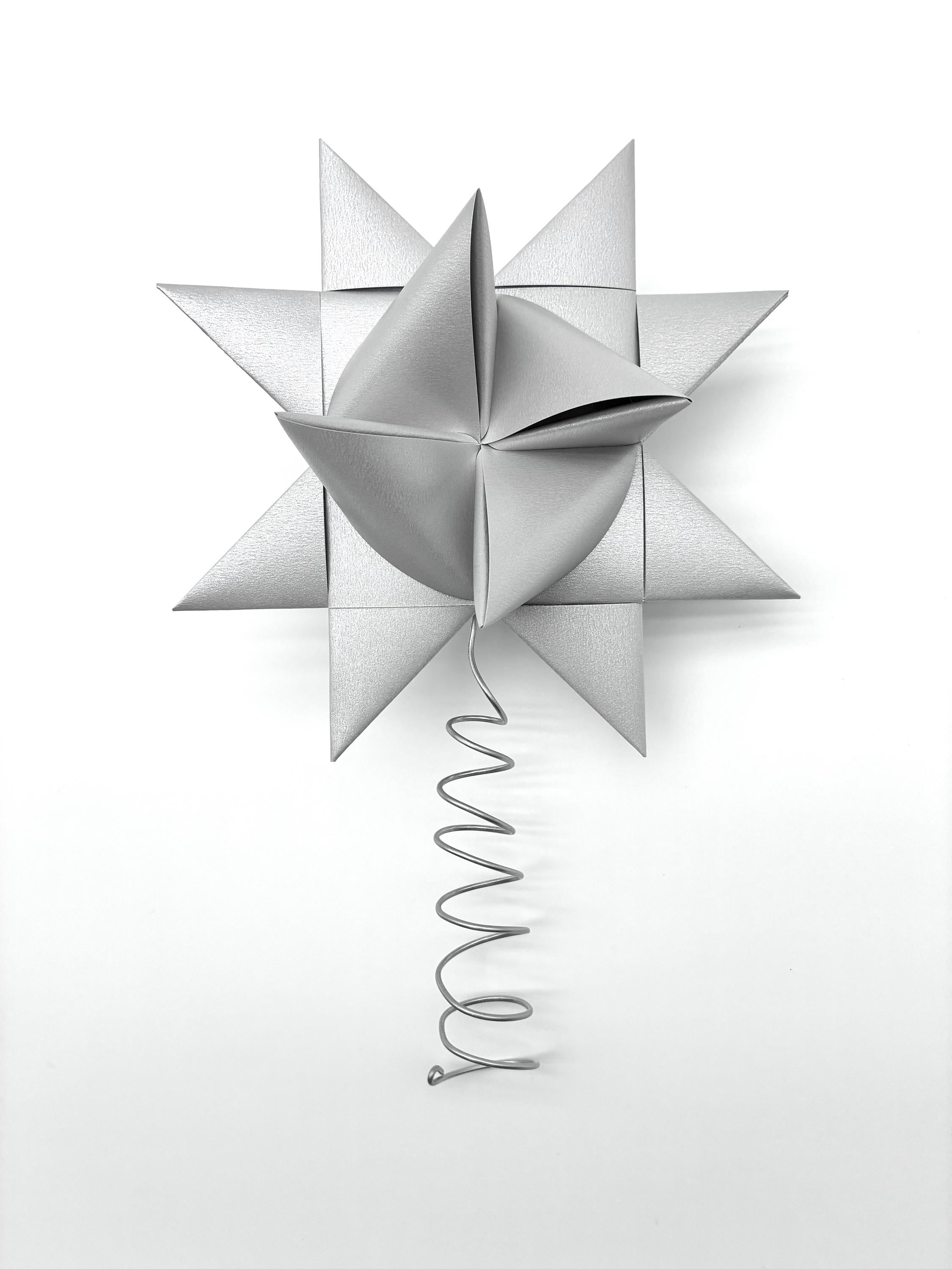 Silver Tree Topper~ Froebel Paper Star