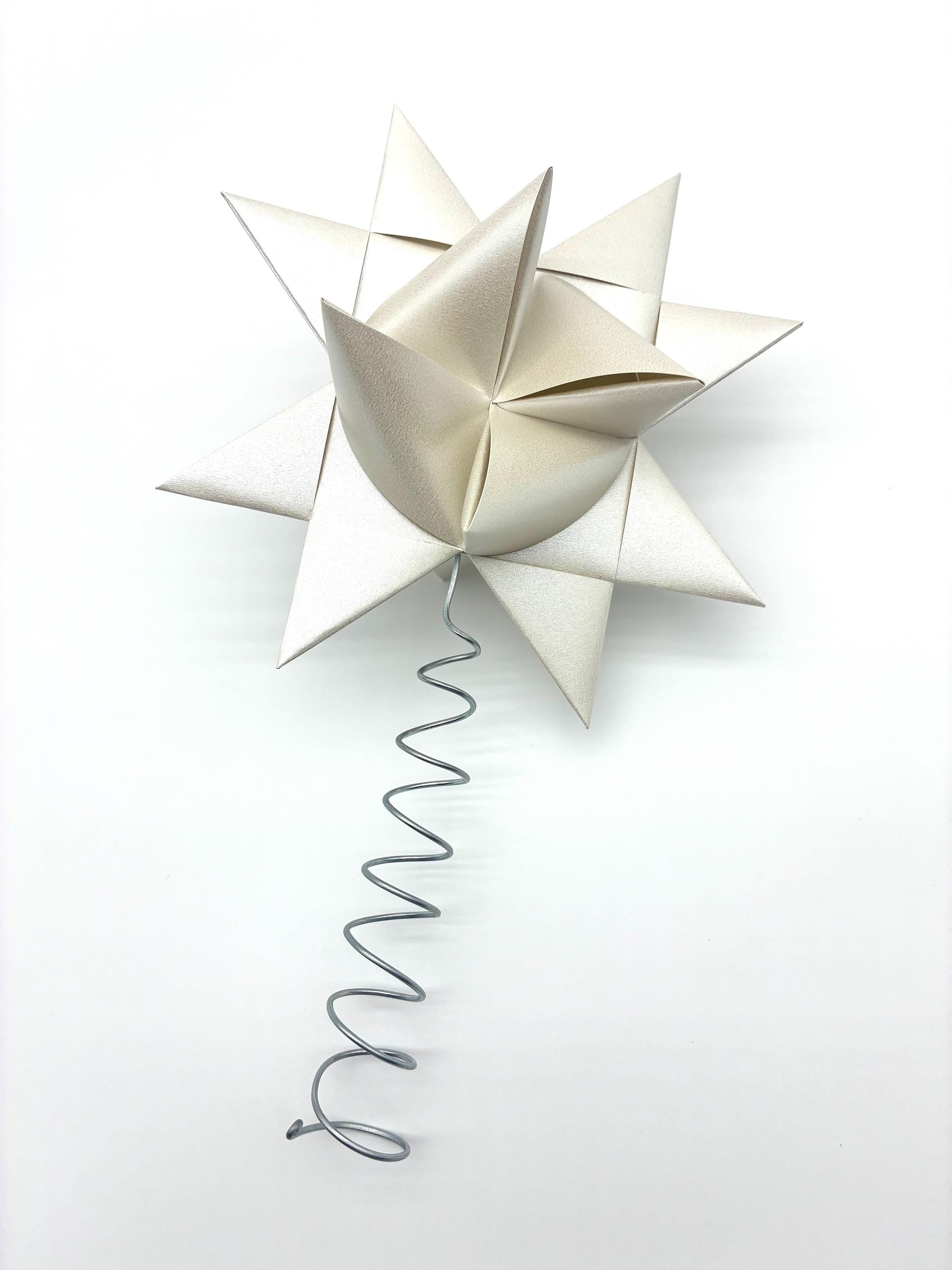 Champagne Tree Topper~ Froebel Paper Star