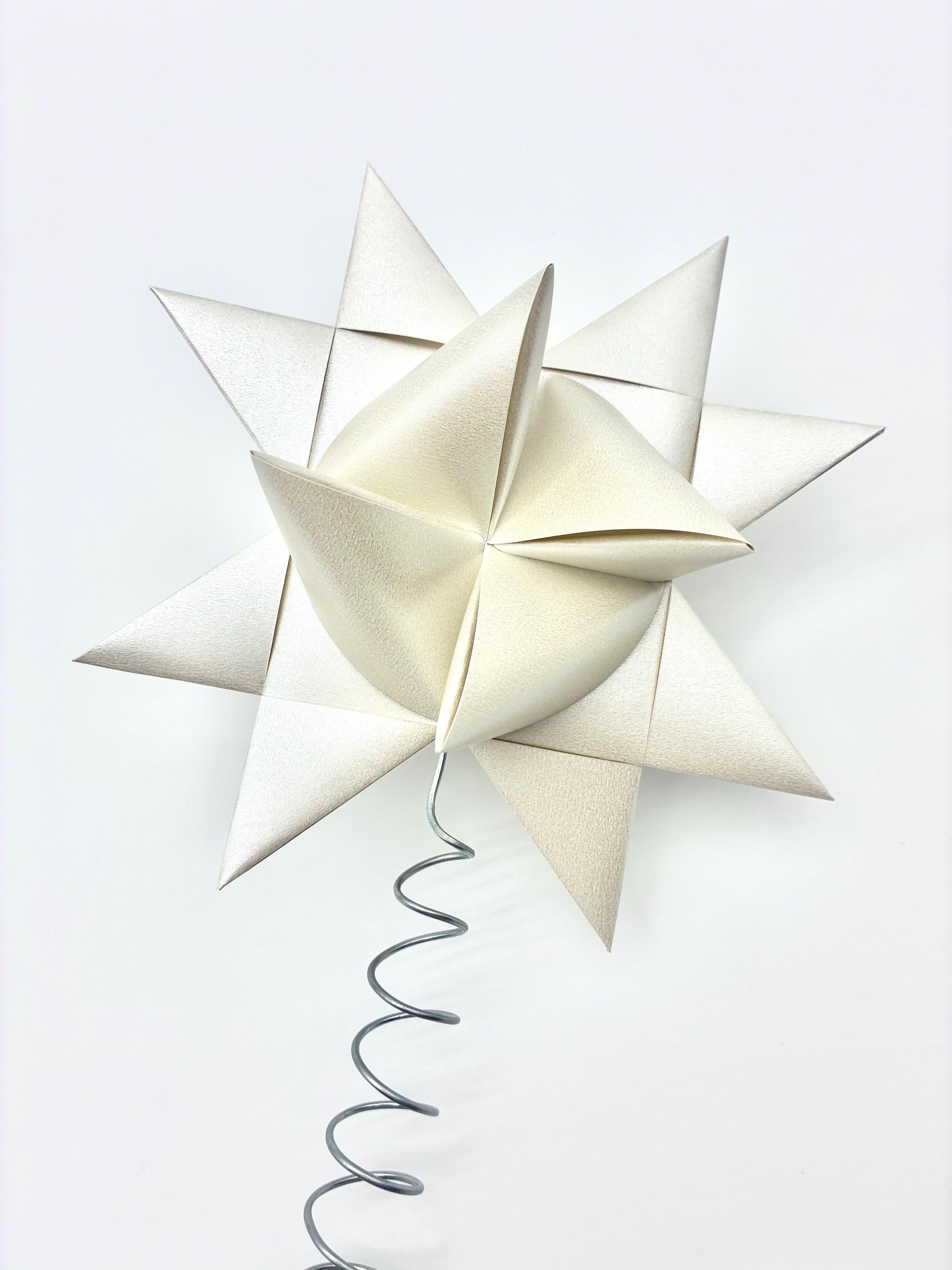 Champagne Tree Topper~ Froebel Paper Star