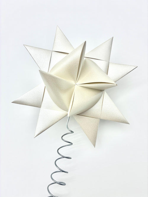 Champagne Tree Topper~ Froebel Paper Star
