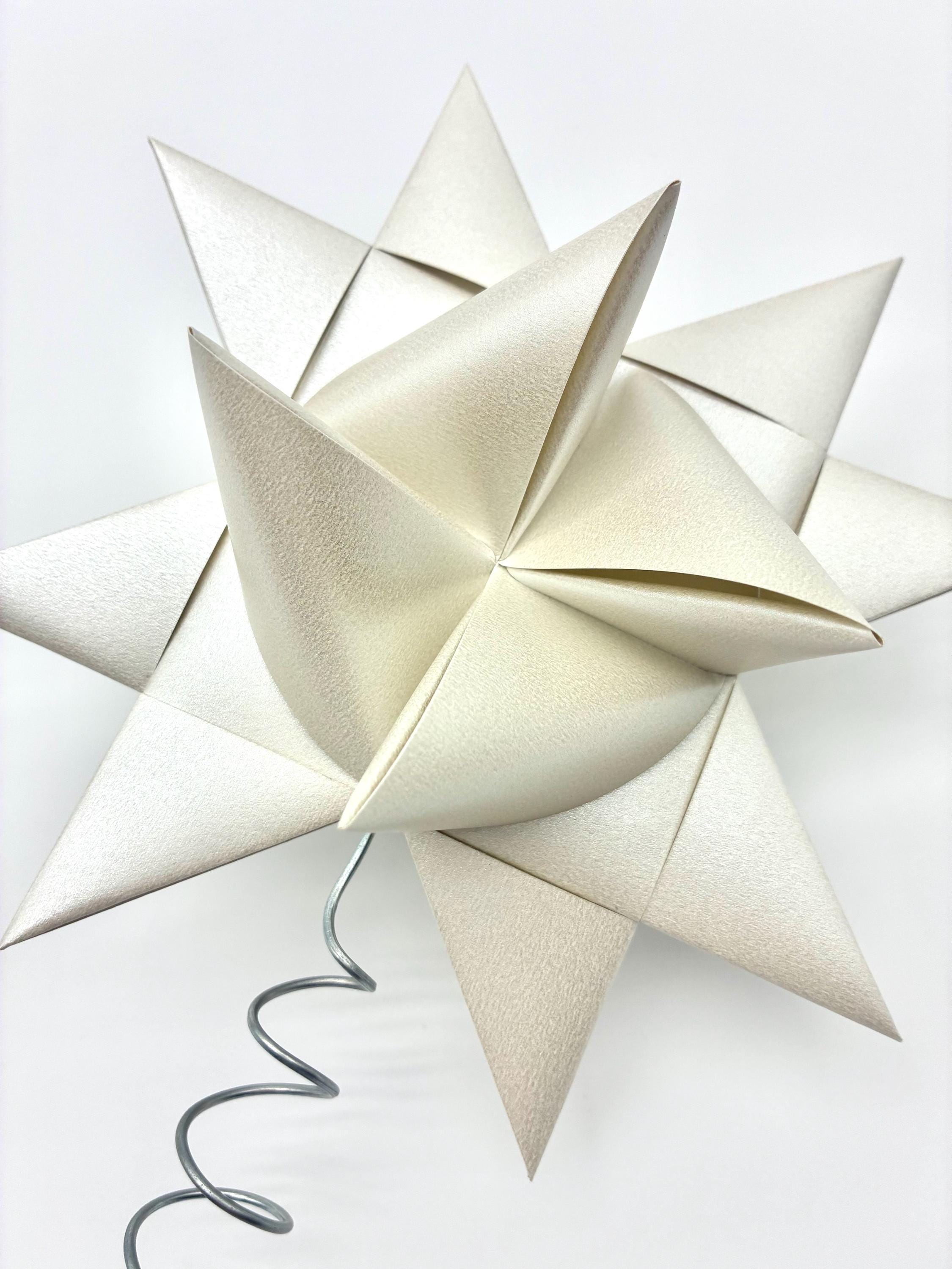 Champagne Tree Topper~ Froebel Paper Star