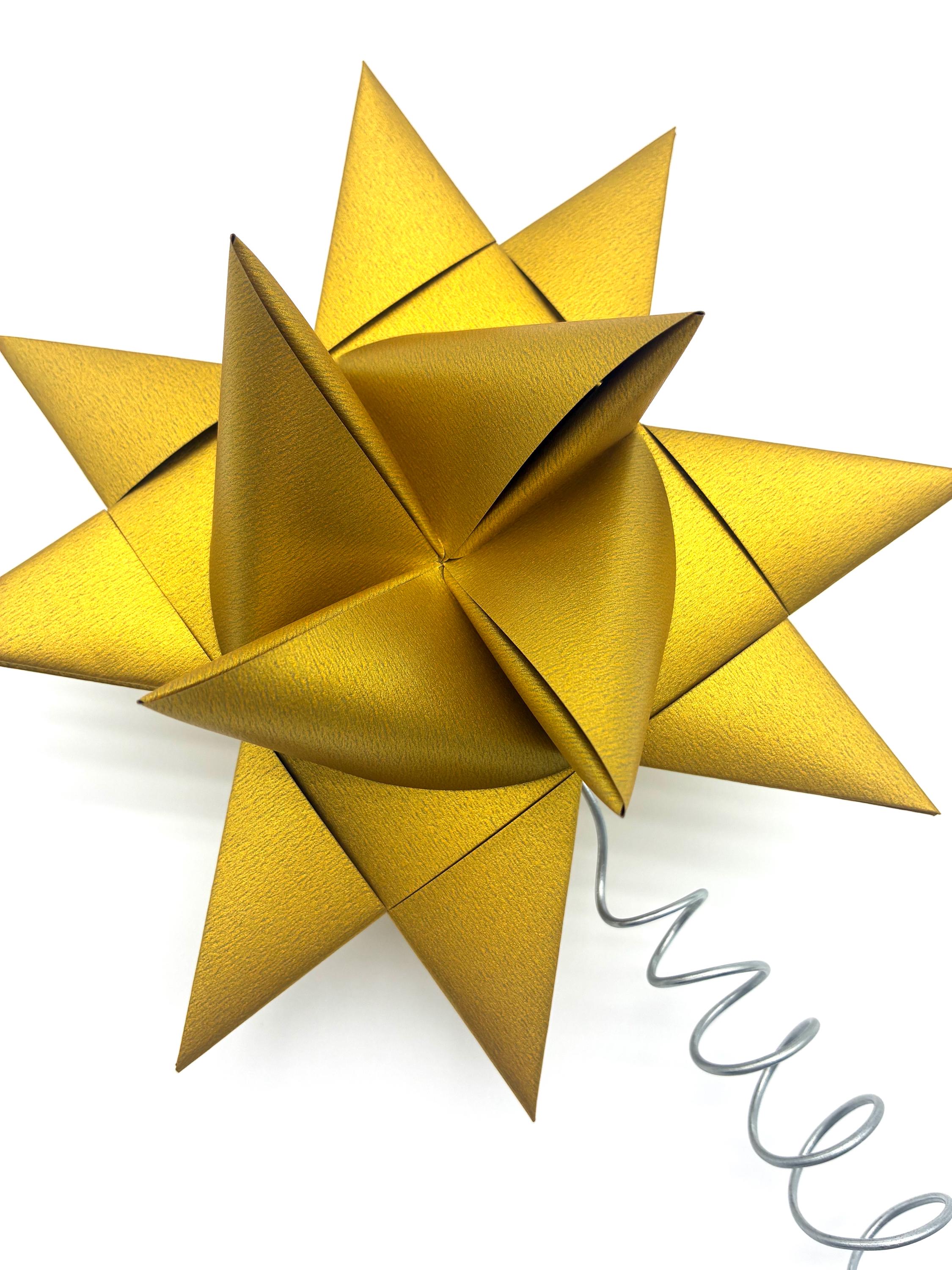 Fine Gold Tree Topper~ Froebel Paper Star