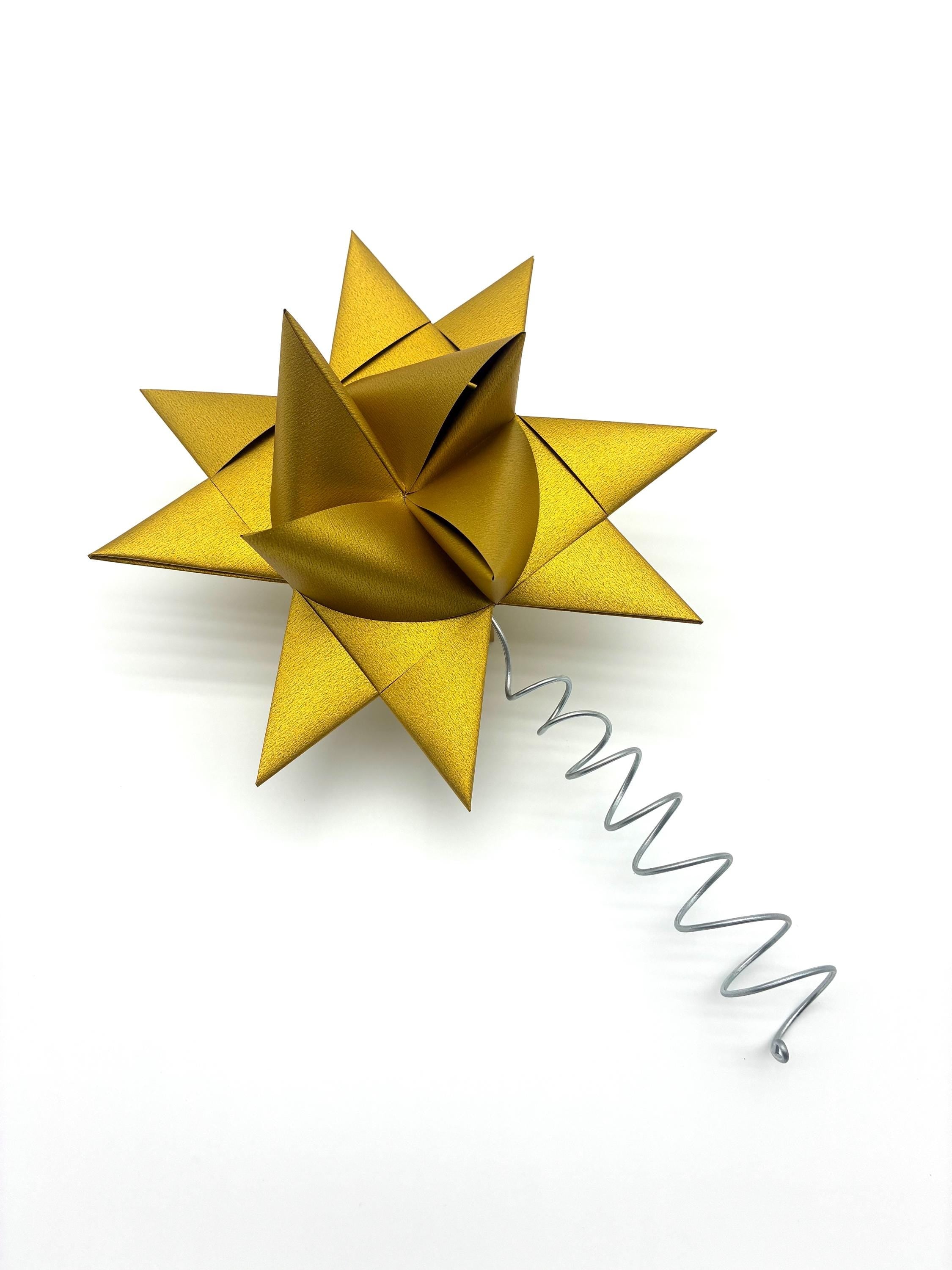 Fine Gold Tree Topper~ Froebel Paper Star