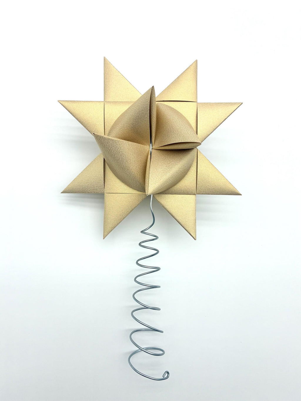 Light Gold Tree Topper~ Froebel Paper Star