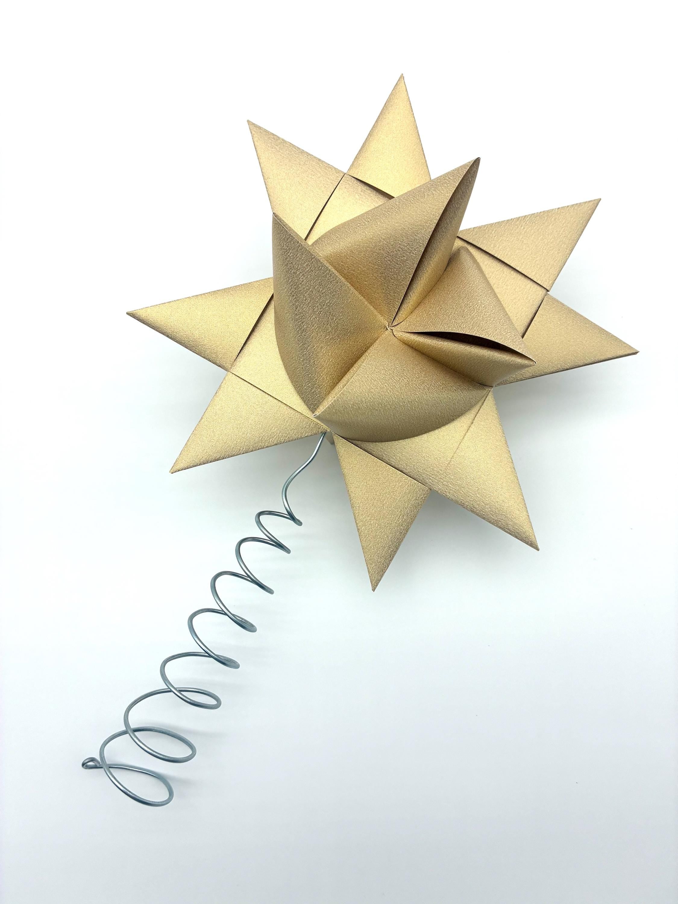 Light Gold Tree Topper~ Froebel Paper Star