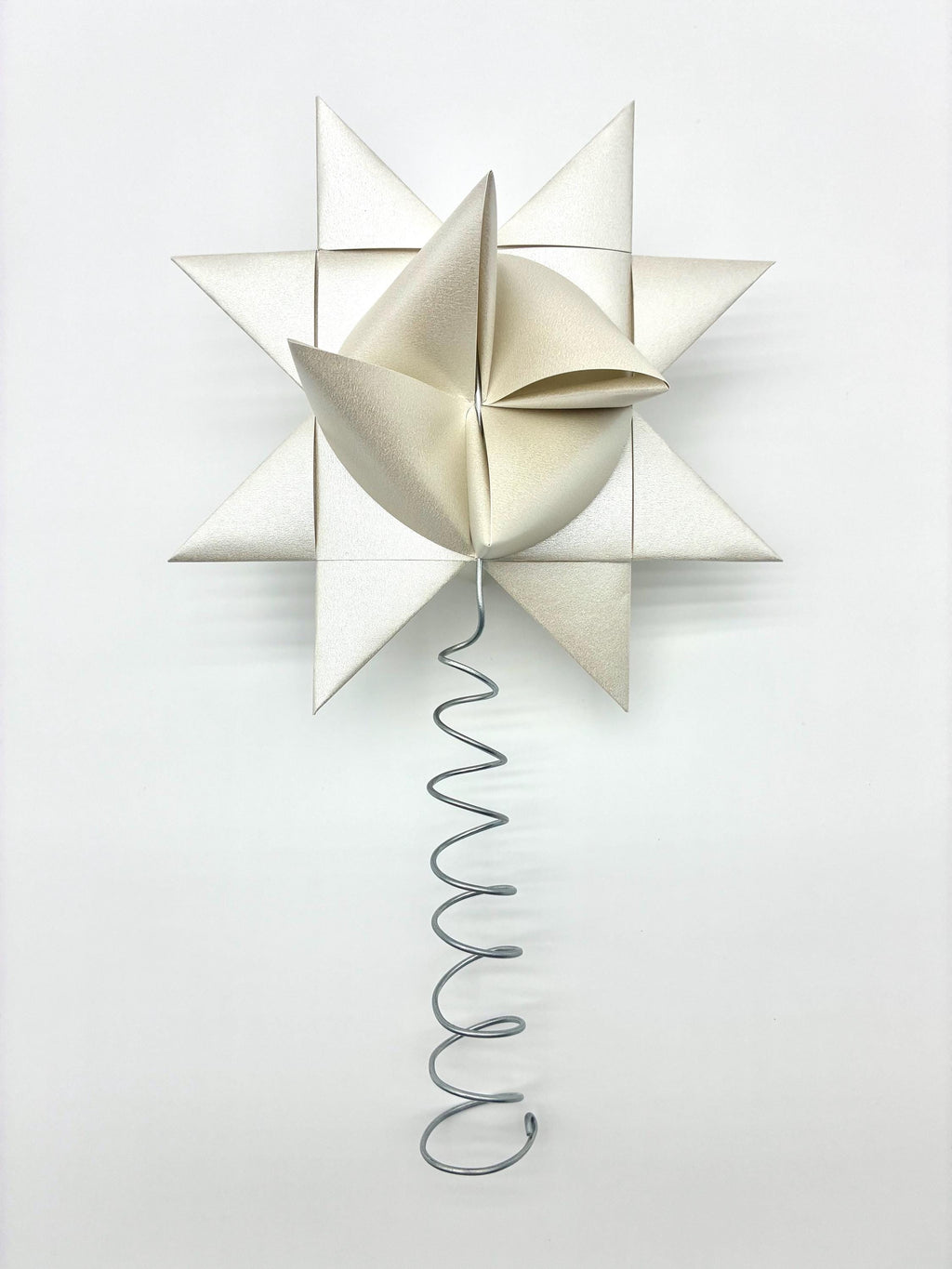 Champagne Tree Topper~ Froebel Paper Star
