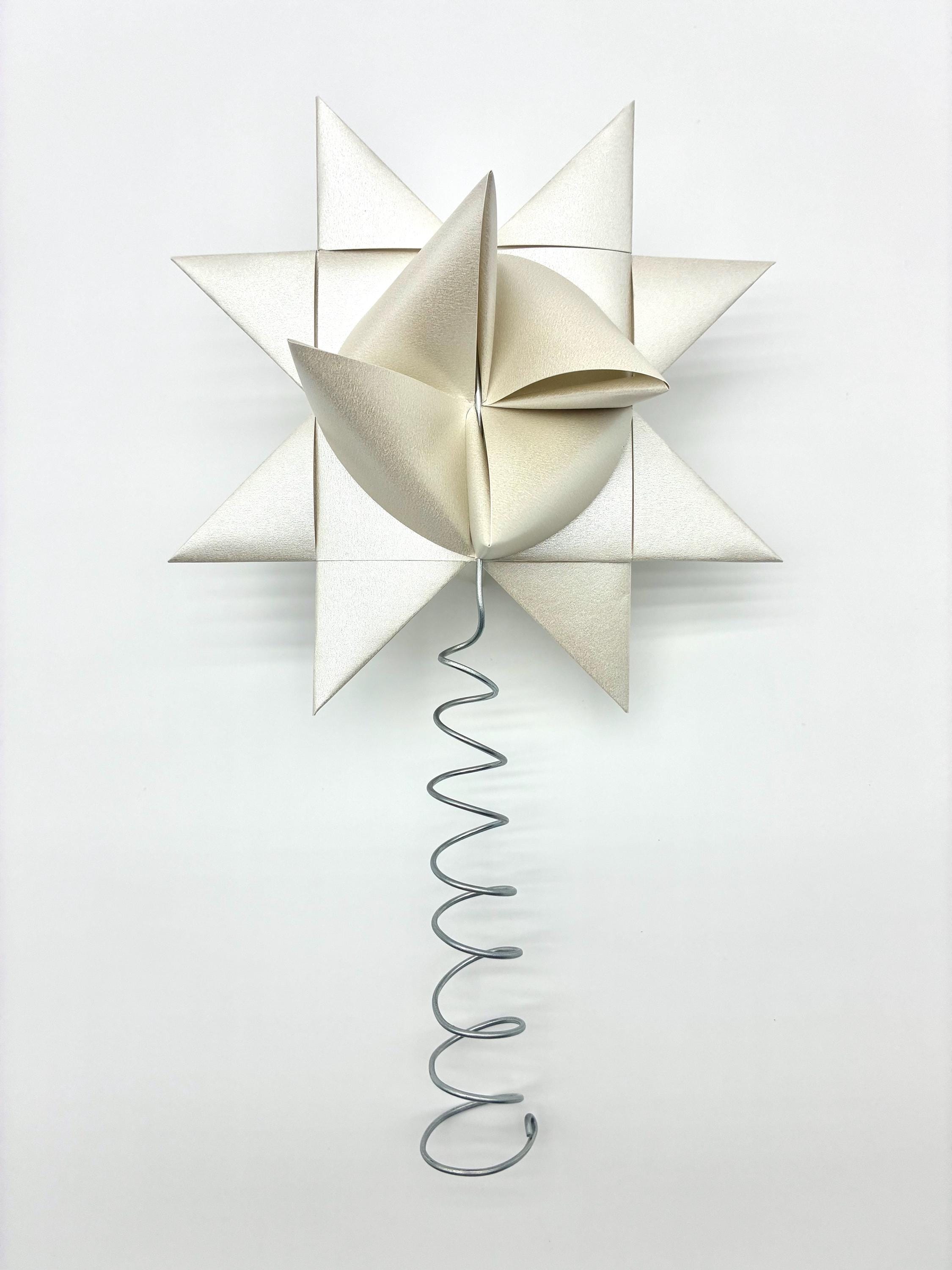 Champagne Tree Topper~ Froebel Paper Star