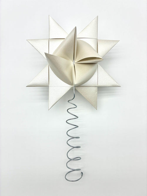 Champagne Tree Topper~ Froebel Paper Star