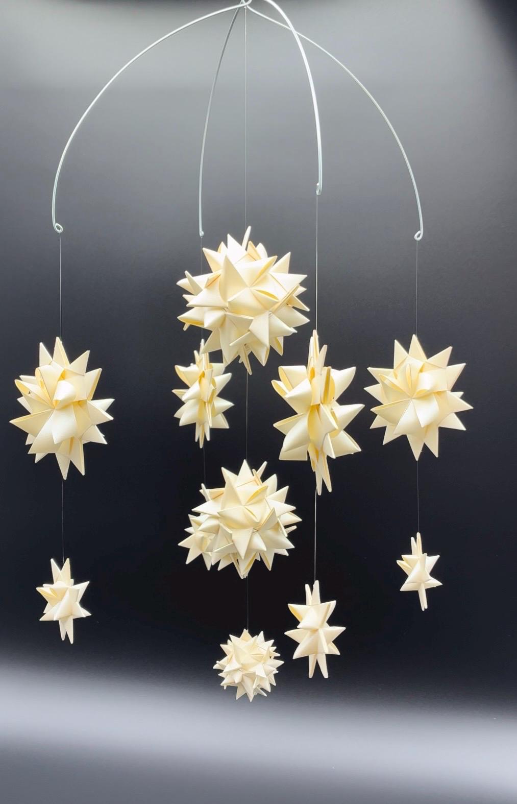 Origami Paper Stars Nursery Mobile ~Milky Way Champagne