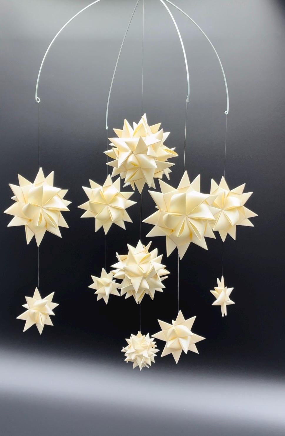 Origami Paper Stars Nursery Mobile ~Milky Way Champagne