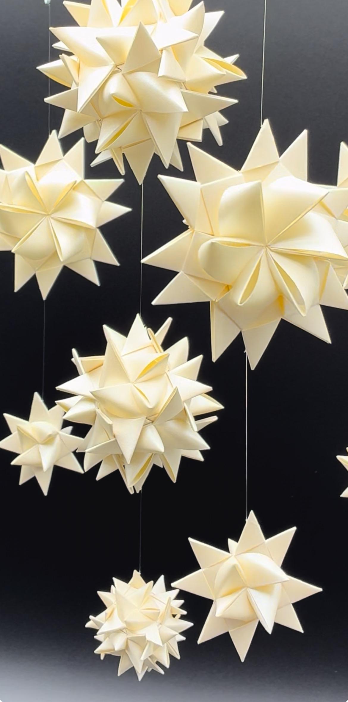 Origami Paper Stars Nursery Mobile ~Milky Way Champagne