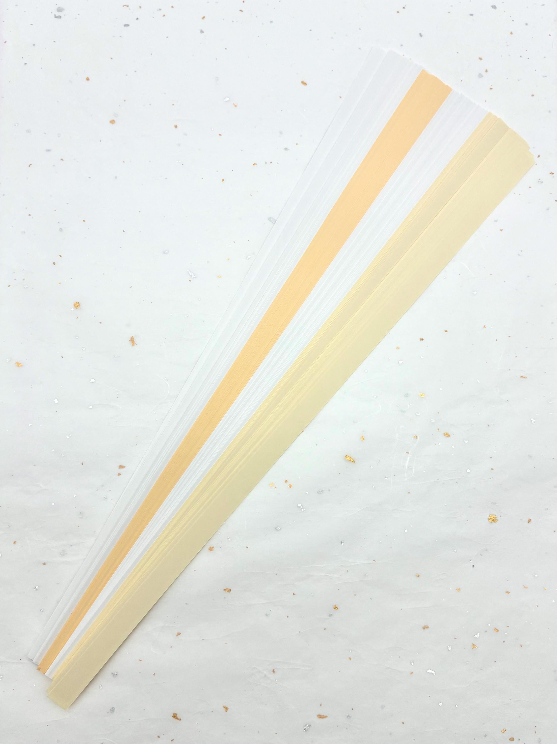 Paper Star Kit~ Froebel Paper Strips & Instructions (100ct) White/Cream/Ivory