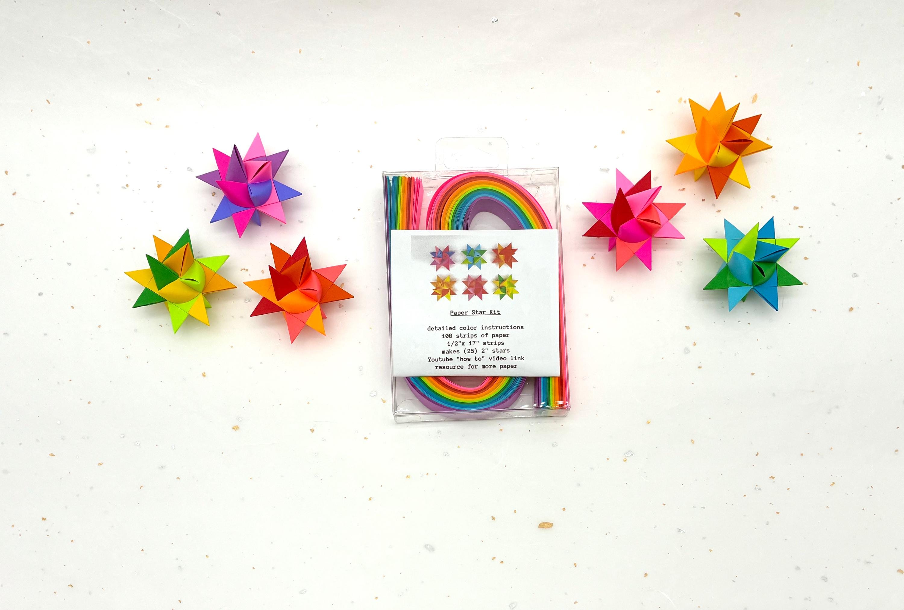 Paper Star Kit~ Froebel Paper Strips & Instructions (100ct) Rainbow