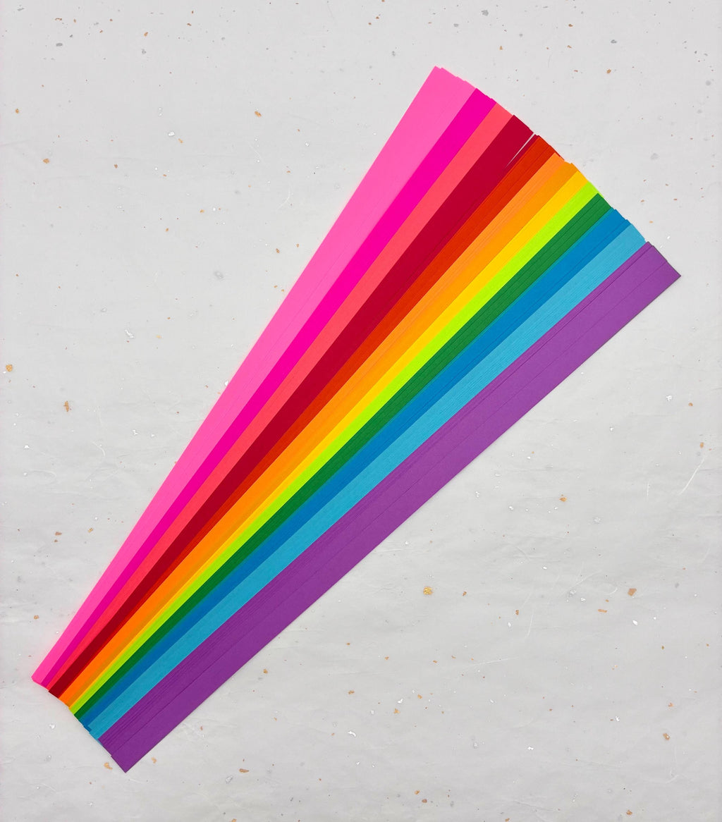 Paper Star Kit~ Froebel Paper Strips & Instructions (100ct) Rainbow