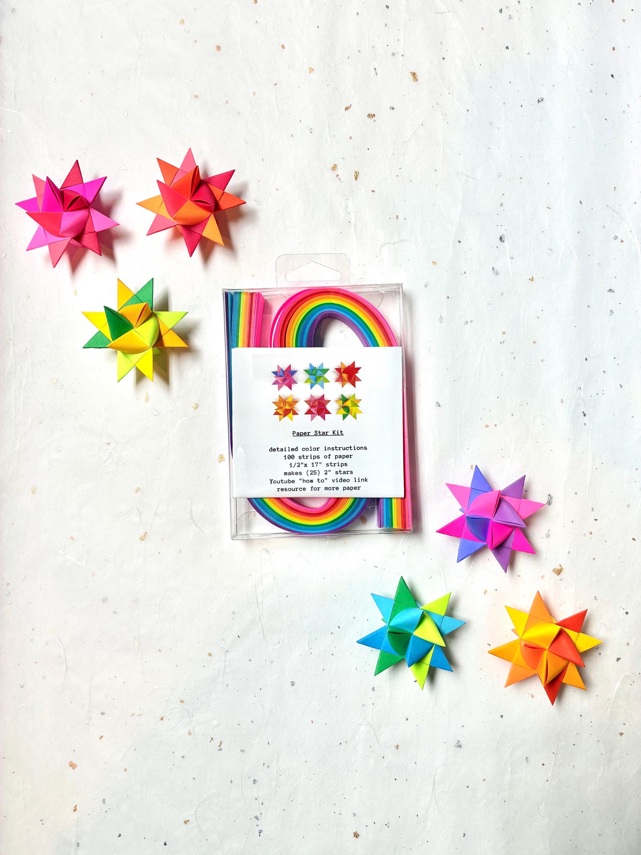 Paper Star Kit~ Froebel Paper Strips & Instructions (100ct) Rainbow